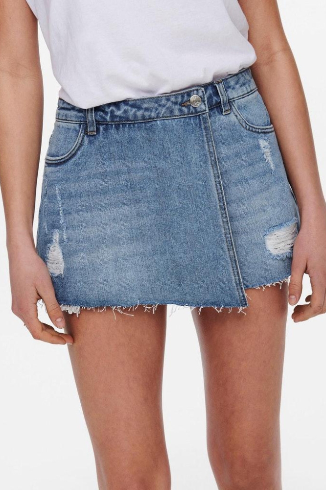 ONLTEXAS LIFE REG LB DNM SKORT BJ 15227220 LIGHT BLUE DENIM